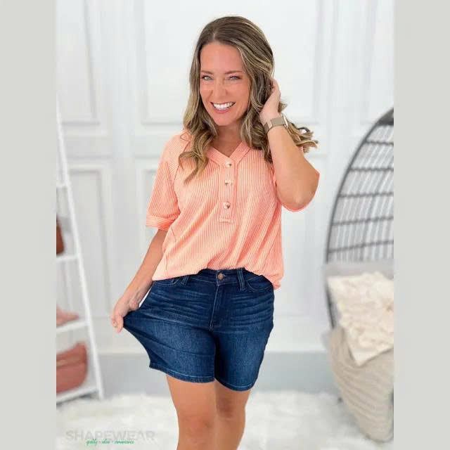 💖High Waist V Front Bermuda Shorts