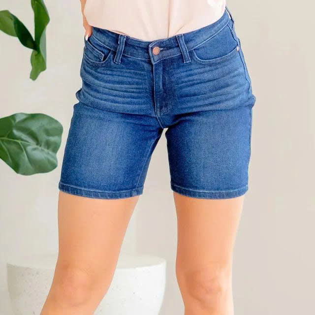 💖High Waist V Front Bermuda Shorts