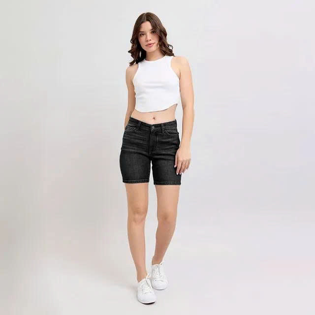 💖High Waist V Front Bermuda Shorts