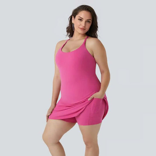 🎁Last Day🔥The Ultimate Tummy Control Backless Active Dress -Made for Movement & Easy Bathroom Breaks